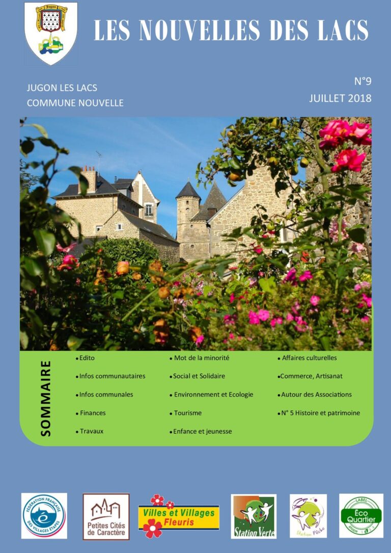 Les Nouvelles des Lacs n°10 — juillet 2018