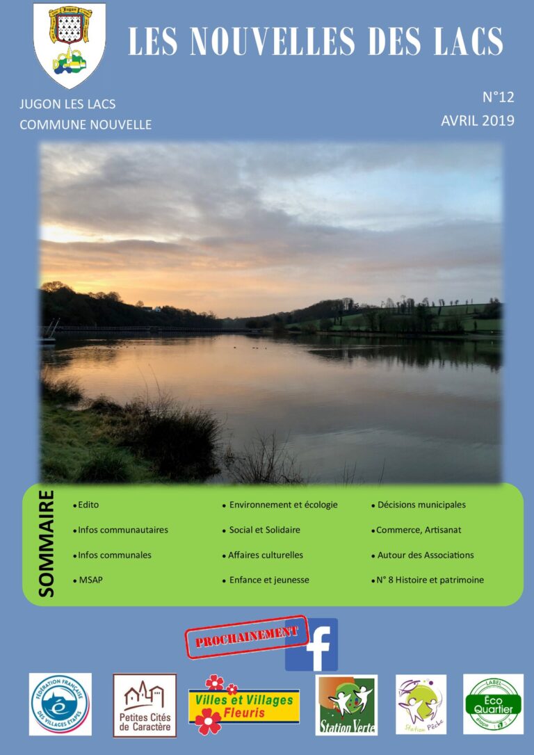 Les Nouvelles des Lacs n°13 — avril 2019