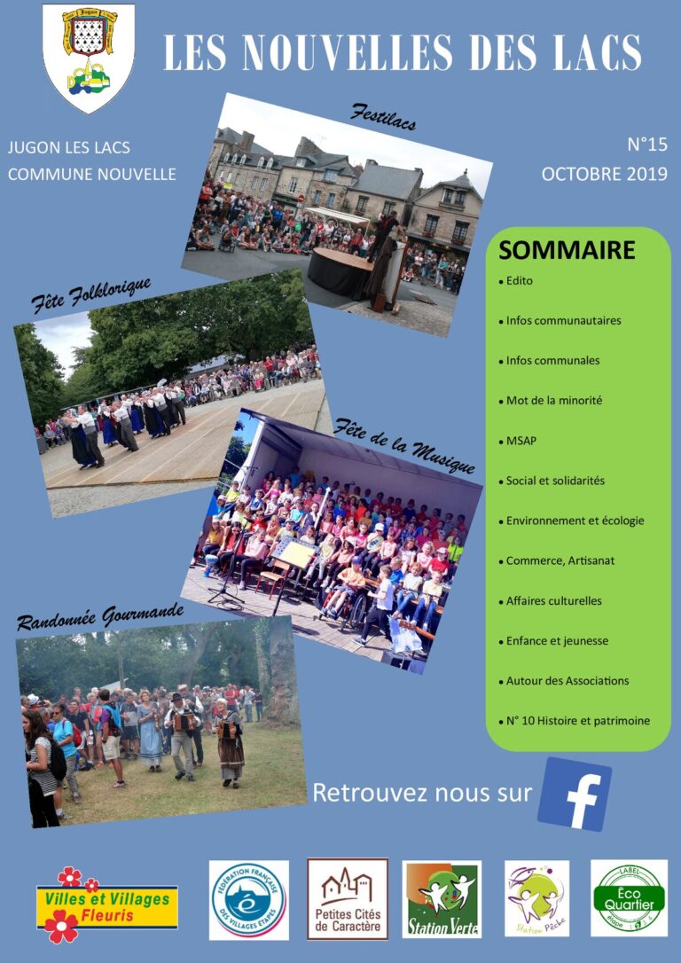 Les Nouvelles des Lacs n°15 — octobre 2019