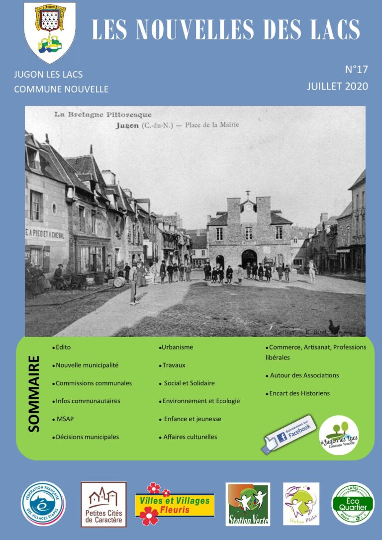 Les Nouvelles des Lacs n°17 — juillet 2020
