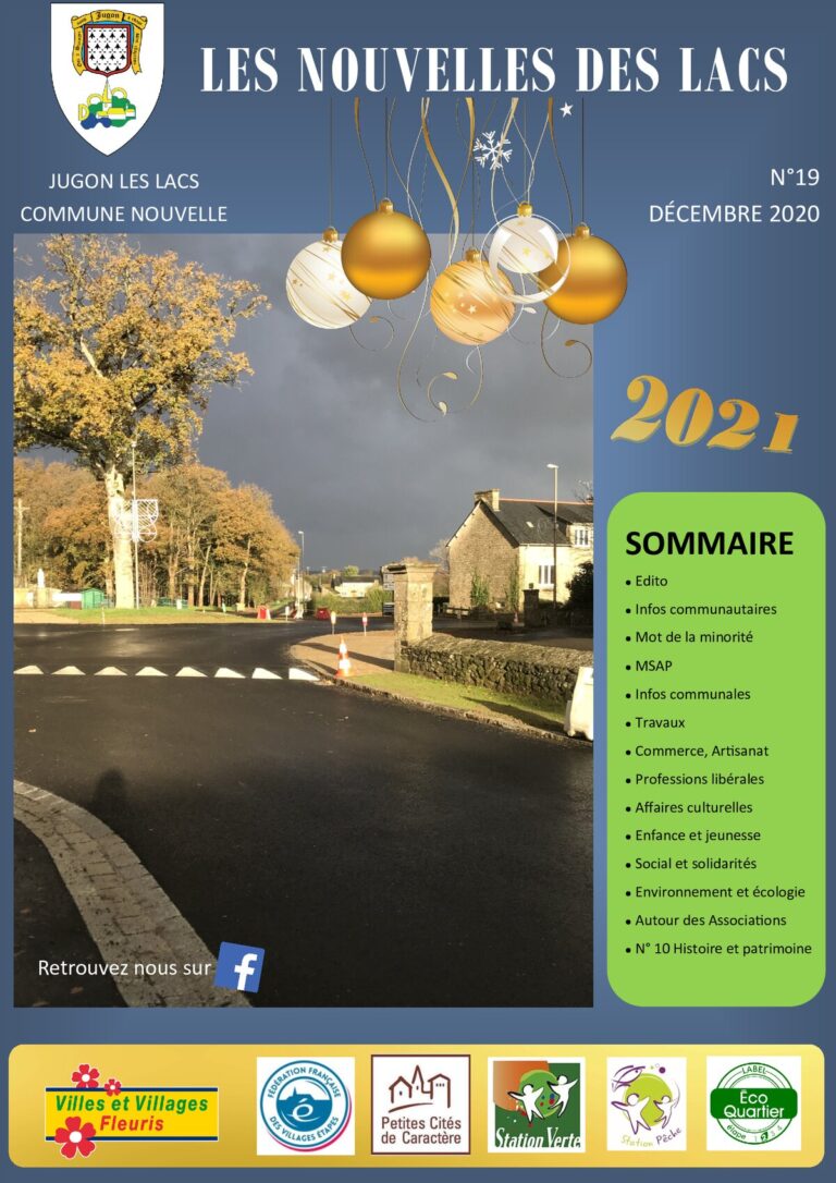 Les Nouvelles des Lacs n°19 — janvier 2021