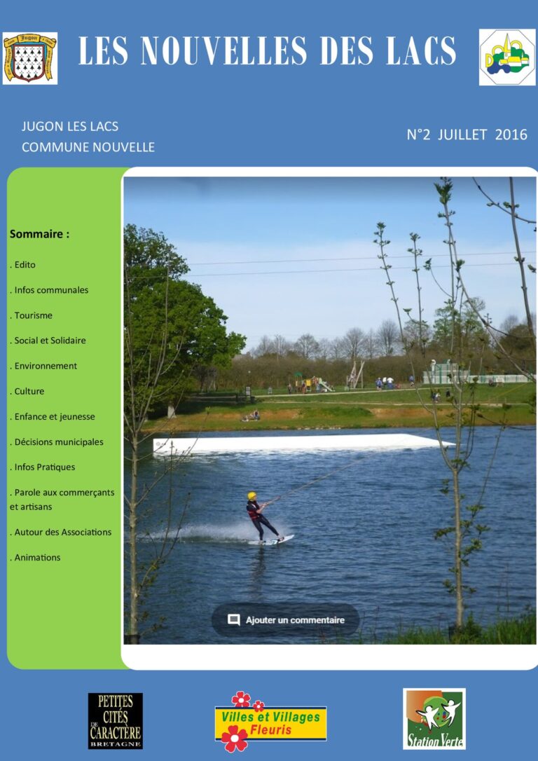 Les Nouvelles des Lacs n°2 — juillet 2016
